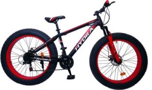 Hydra Phobos 85% Assembled 26 T Fat Tyre Cycle(21 Gear, Red, Black)
