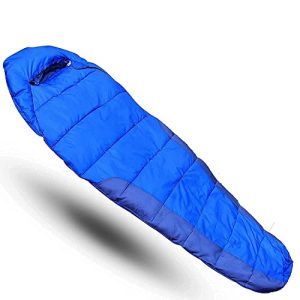 Trajectory Travel Sleeping Bag for Camping Mountain Hiking beaches and train travel with 10 years warranty with secret Pocket for wallet and mobile safety in Blue for Men and Women having height up to 6 feet and winter temperature rating 5 to 20 degree celsius